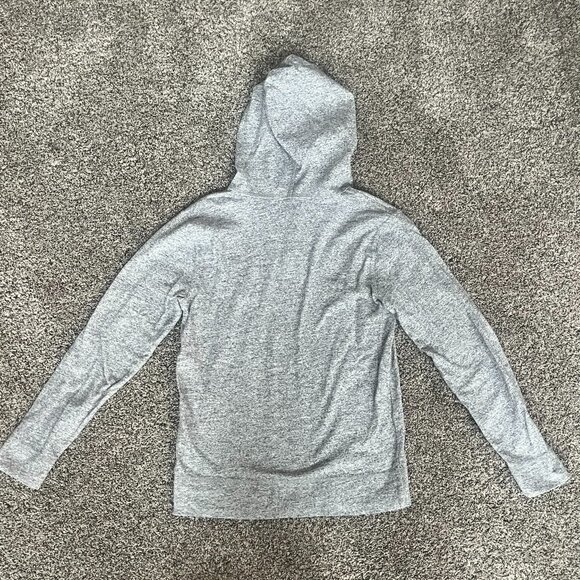 Boys Hooded Sweatshirt Quarter Button-Up - Size 12 - Picture 2 of 3